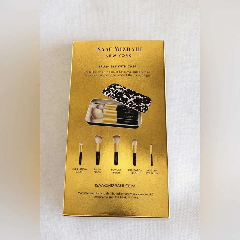 Isaac Mizrahi Black and Gold Makeup Brush‎ Collection